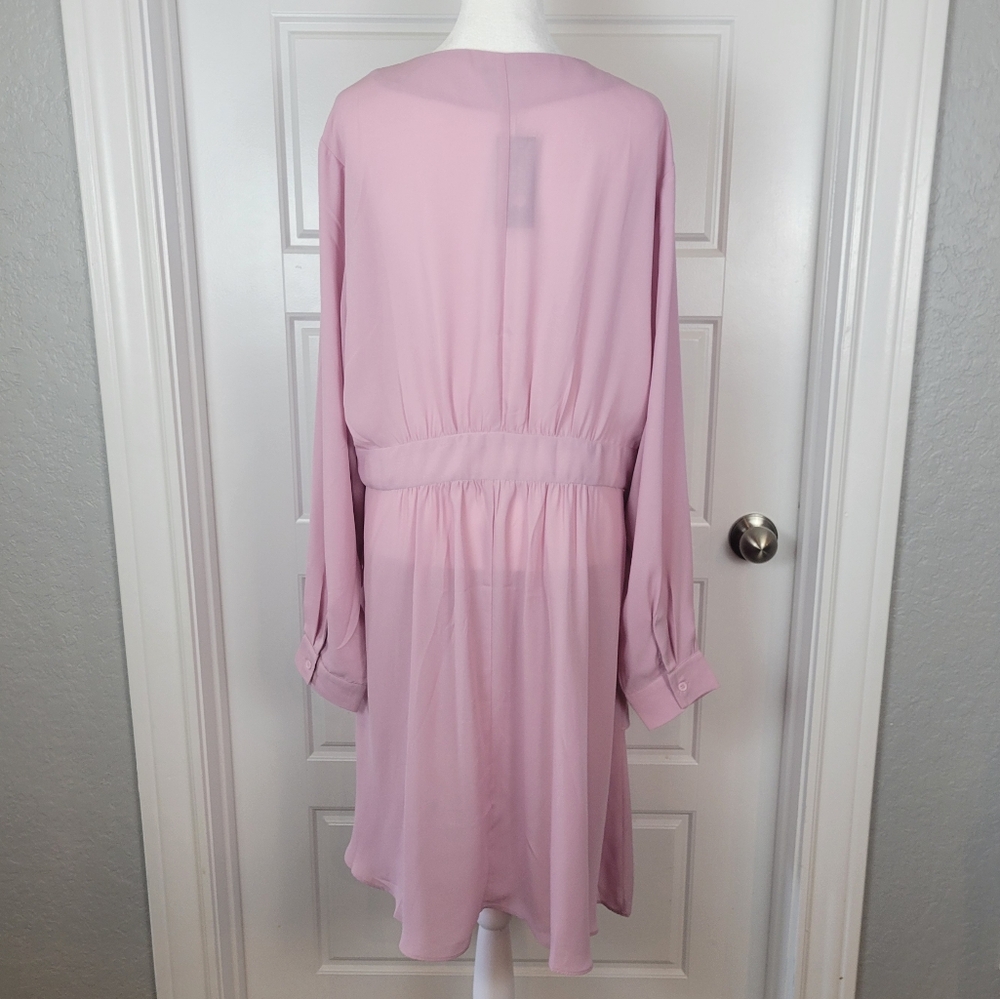 City Chic Shibara ice pink wrap tunic top size 16 NWT - Picture 7 of 11